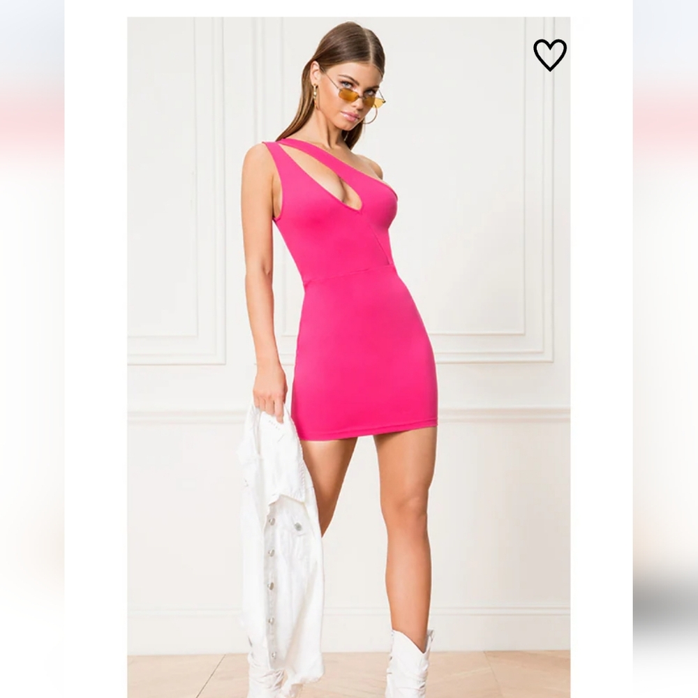 Nava Aysmmetrical Cut-out Mini Dress